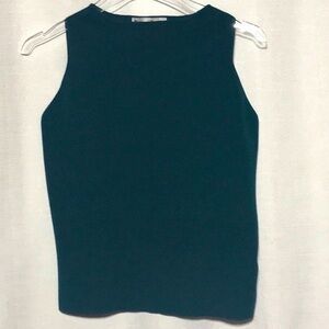 Joseph Teal Sleeveless Crewneck Tank Top